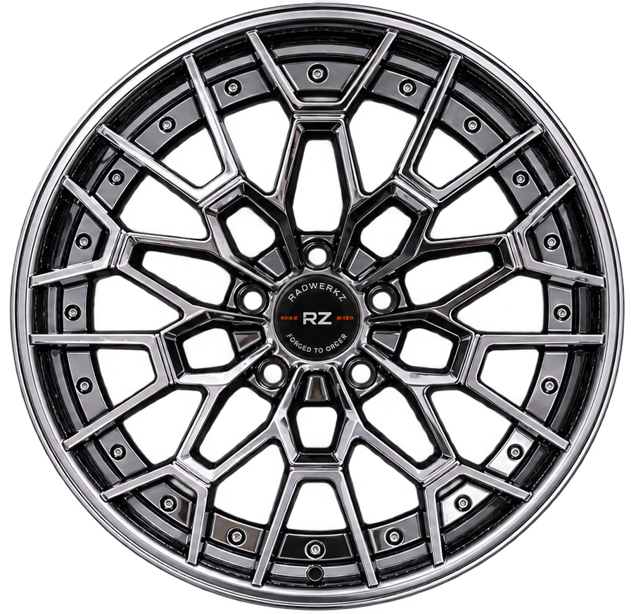Forged multi-spoke wheel with polished faces
